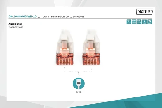Digitus Cat 6 S-ftp Patch kabelis