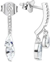Beneto Sidabrinis earrings with crystals AGUP1150