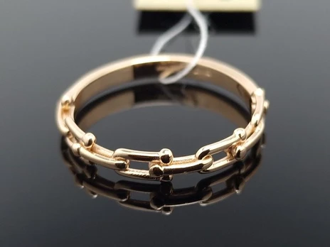 Auksinis žiedas su ornamentais Praba: 585