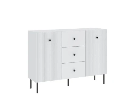 Komoda Intermeble Viena 2D3S, balta/juoda