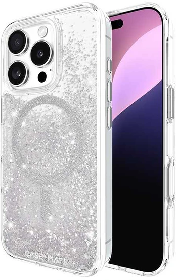 Case-Mate Waterfall MagSafe – dėklas, skirtas iPhone 16 Pro (sidabras)