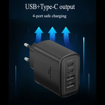 USB-C Sieninis Įkroviklis su PD ir QC