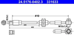 ATE 24.5176-0402.3 Brake hose kaina