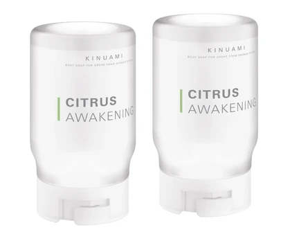Kinuami Foaming body soap Citrus - invigorating, 2x250 ml