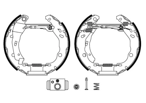 TEXTAR 84083200 Brake drum set (shoe, cylinder, springs)