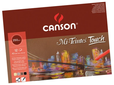 Bloknotas piešimui pastele MiTeintes Touch A3/355g 12 lapų