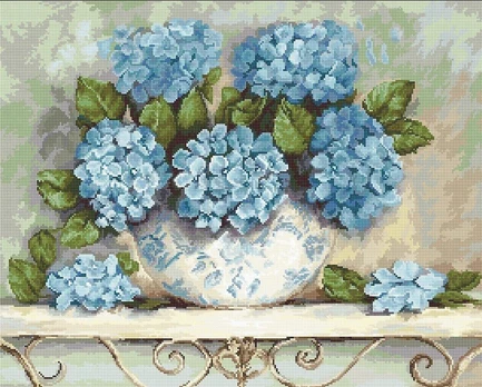 Hydrangeas SB2328 - siuvinėjimo kryželiu rinkinys