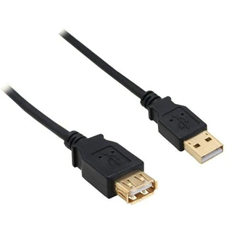 USB kabelis InLine USB-A - USB-A 1 m Juodas (34610S)