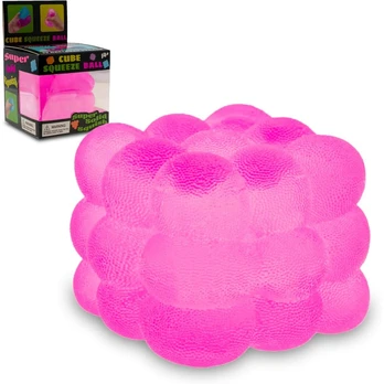 Antistresinis squishy kubas, minkštas sensorinis žaislas kubas - violetinis