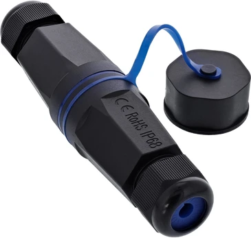 InLine RJ45 Keystone korpuso jungtis IP68 su dangteliu