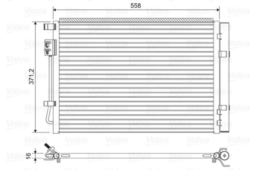 VALEO VAL822597 Air conditioning condenser