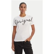 Desigual Marškinėliai 26SWTK07 Balta Regular Fit