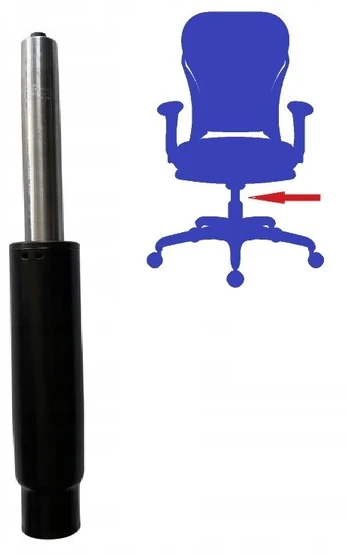 Dujinis pakėlėjas biuro kėdėms, 235 mm, juodas