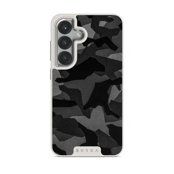 Night Black Camouflage - Samsung Galaxy S25 Plus Case, Elite Light (Magnetic) / Silver