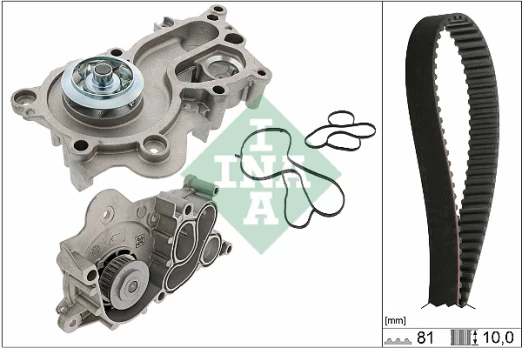 INA 530 0744 30 Timing belt kit (belt+ pulley+ water pump)