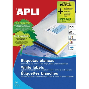 Lipnios etiketės Apli 1263 Balta