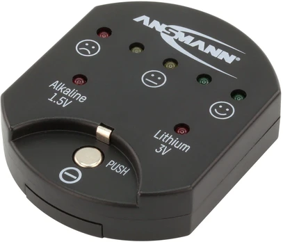 Ansmann Ansmann Coin cell tester, CR1620, Alkaline, Lithium, Juodas
