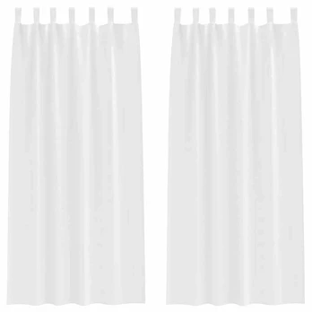 Užtemdymo užuolaidos 2 pcs Švari balta 245 x 140 cm Poliesteris