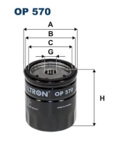 Alyvos filtras FILTRON OP 570 kaina