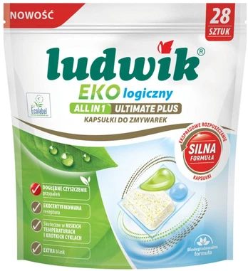 Ludwik Ultimate Plus All in One kapsulės indaplovei 55 vnt.