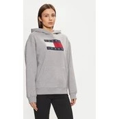 Tommy Jeans Džemperis DW0DW19407 Pilka Relaxed Fit