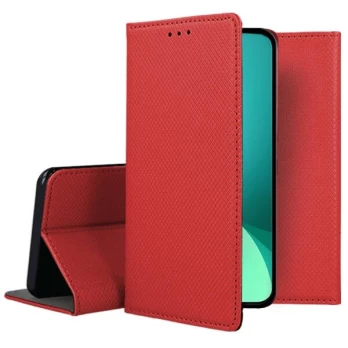 Dėklas Smart Magnet Xiaomi 12 Pro raudonas