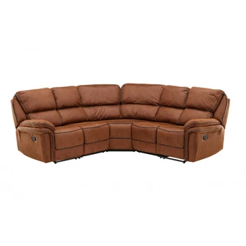 Kampinė sofa reglaineris Saranda - ruda