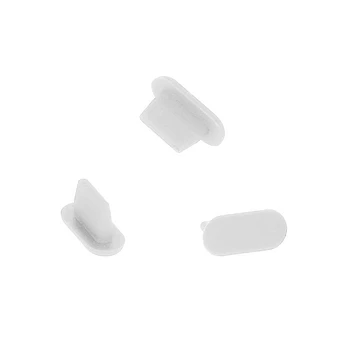 Topt Silicone anti-dust plug Lightning baltas - 10 pieces
