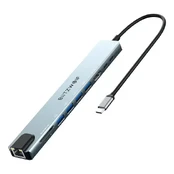 Docking Station Blitzwolf BW-TH5 10in1 USB-C (silver) kaina