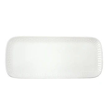 Easy Life Serviravimo lėkštė DROPS WHITE (36x16 cm)