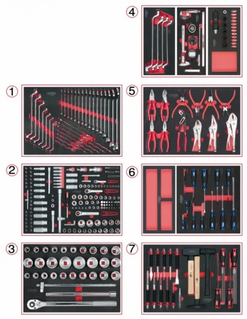 Įrankių rinkinys mechanikui 316-vnt SCS, KS Tools