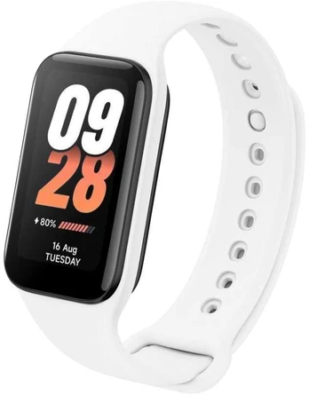 FIXED Silicone Strap for Xiaomi Smart Band 8 Active, baltas