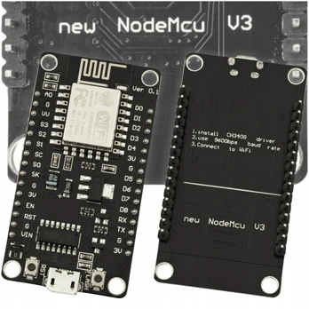 Wifi Modulis Esp8266 Nodemcu V3 suderinamas su Arduino | micro usb | antena ant pcb
