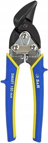 S&r Mini kairinės skardos žirklės, 180 mm