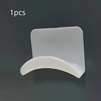 Sieninis plastikinis ausinių laikiklis, Balta 1vnt