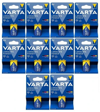 Elementai Varta 9V Longlife Power, 10vnt