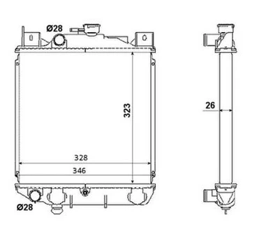 Variklio radiatorius NRF NRF 53881