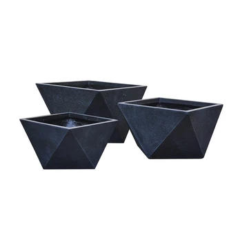 Vazonas Domoletti LT24405-D, keramika/molis, Ø 52 cm, antracito
