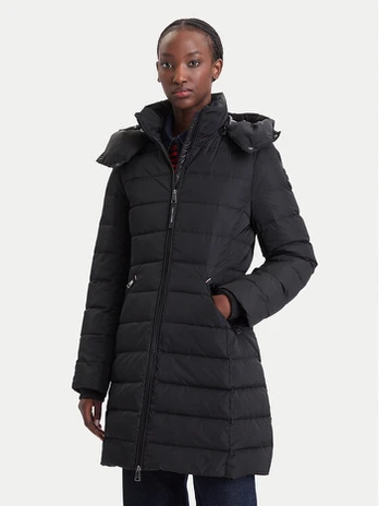 Tommy Hilfiger Pūkinė striukė WW0WW51111 Juoda Regular Fit