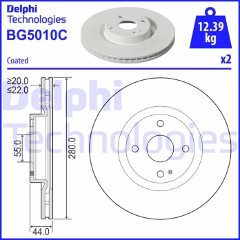 Stabdžių diskas DELPHI BG5010C