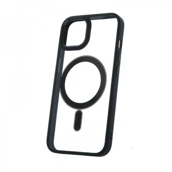 Dėklas Satin Clear Mag case for iPhone 15 Plus 6,7' juodas