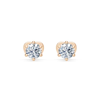 Auksiniai auskarai su deimantais „Diamond Heart IV“