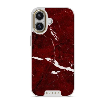 Iconic Red Ruby - Marble iPhone 17 Case, Elite Light (MagSafe) / Gold