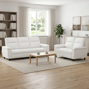 Sofa Sofos komplektas 2 vnt. Balta Audinys