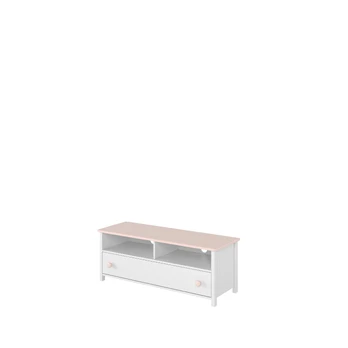 TV spintelė LUNA LN13BR, balta/rožinė
