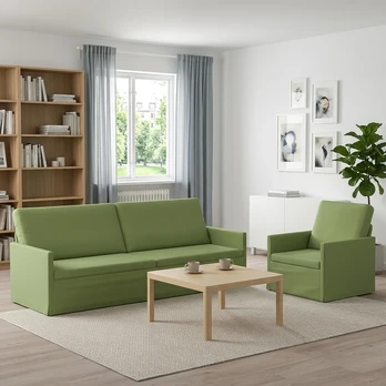 Sofa Sofos komplektas 2 vnt. Šviesiai žalia Aksomas
