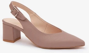Smėlio spalvos basutės su kulnu Step in style