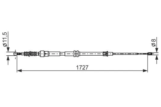 Trosas, stovėjimo stabdys BOSCH 1 987 482 872