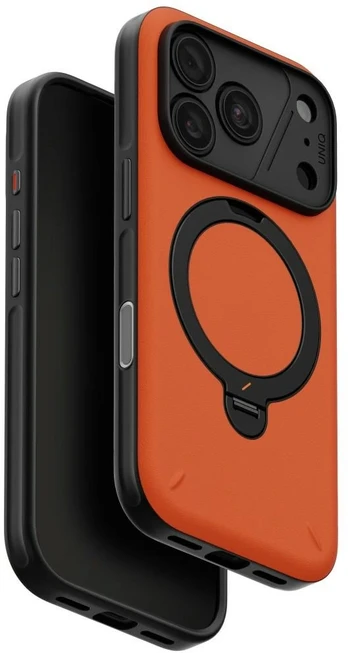 Dėklas UNIQ Elix do iPhone 18 Pro / 17 Pro 360 Rotating Kickstand oranžinė