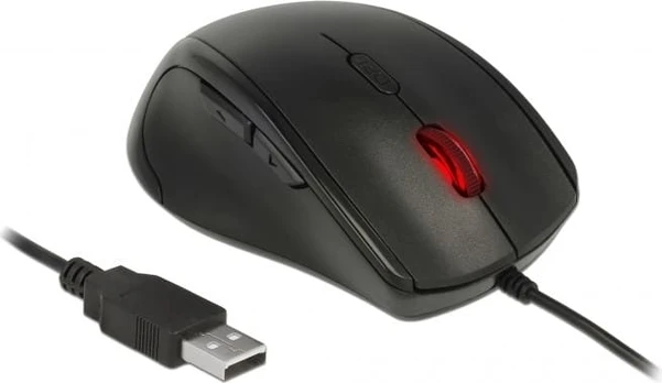 No Name DeLOCK 12548 mouse Office Left-hand USB Type-A Optical 2400 DPI